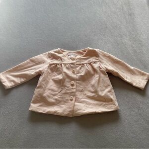 Chloe baby girl pale pink and gold shimmer accented top/jacket, 6 months